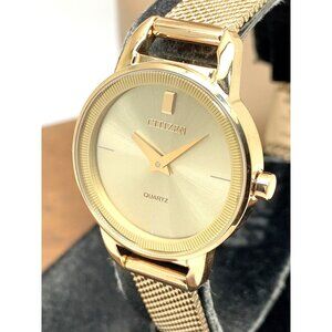 Citizen Women's Watch EZ7003-51X Quartz Rose Gold Mesh Band Steel Petite 26mm